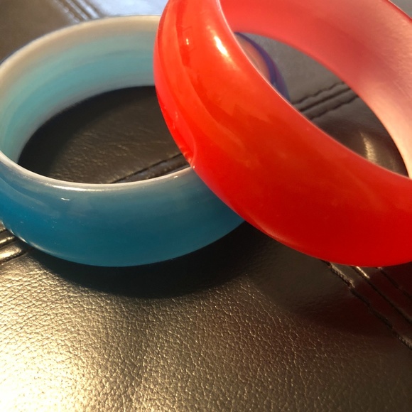Red and Blue Bangle Bracelets - Picture 2 of 2